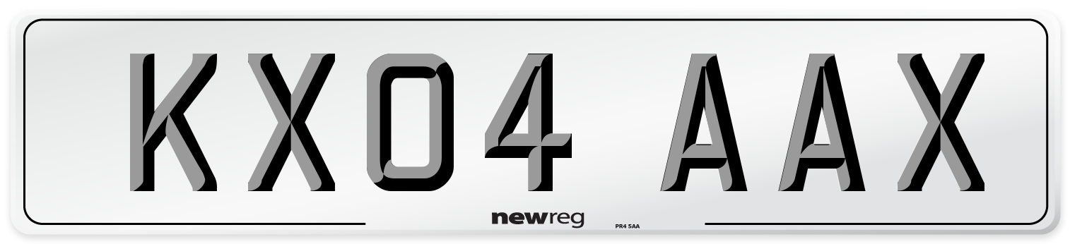 KX04 AAX Number Plate from New Reg